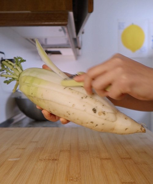 kimchi de rábano paso a paso 1
