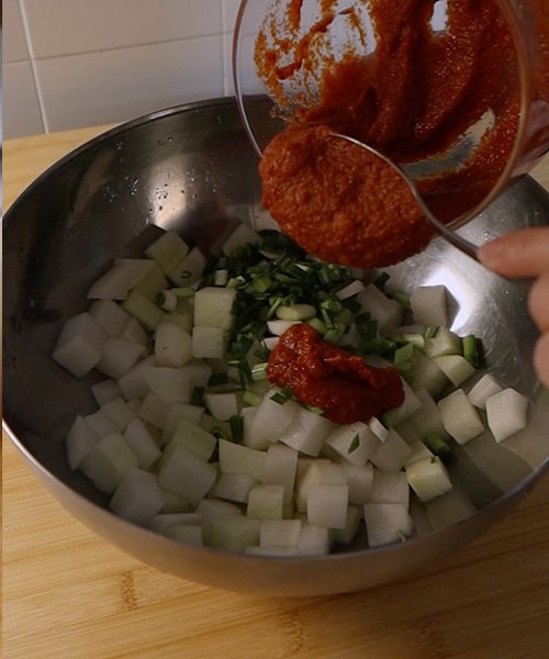 kimchi de rábano paso a paso 8