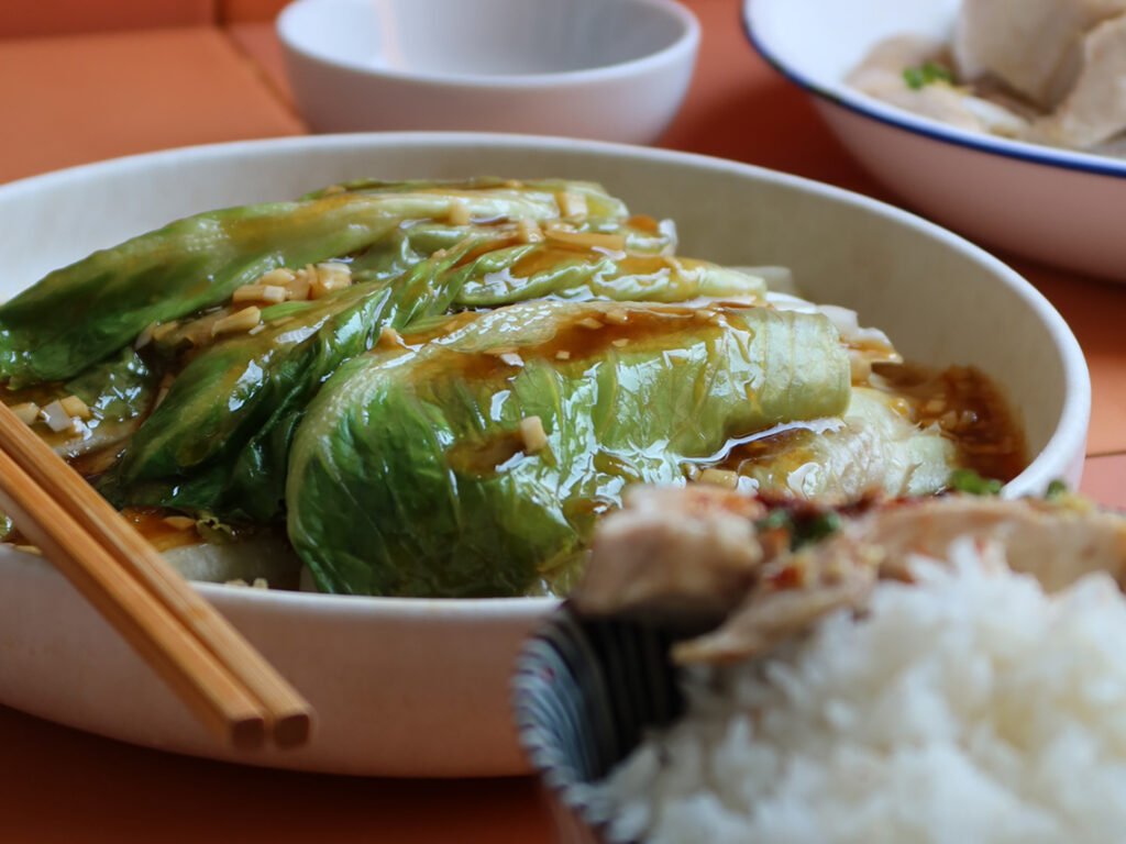 lechuga en salsa de ostras