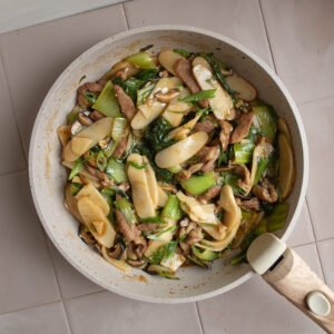 pastel de arroz salteado chao nian gao