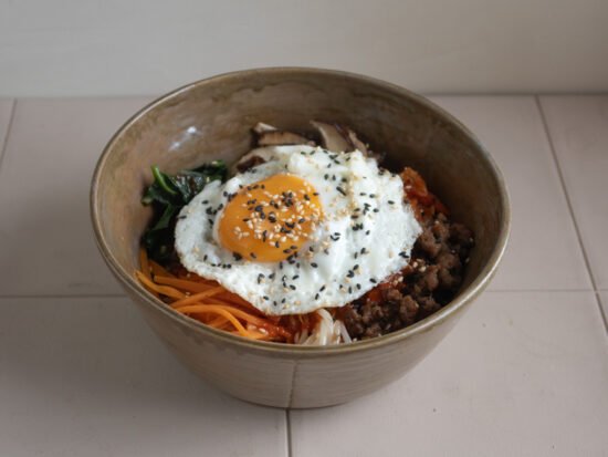 receta bibimbap coreano