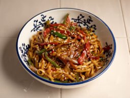 receta lo mein tallarines chinos