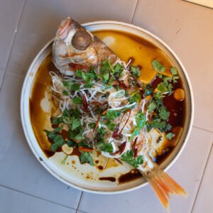 receta pescado chino al vapor