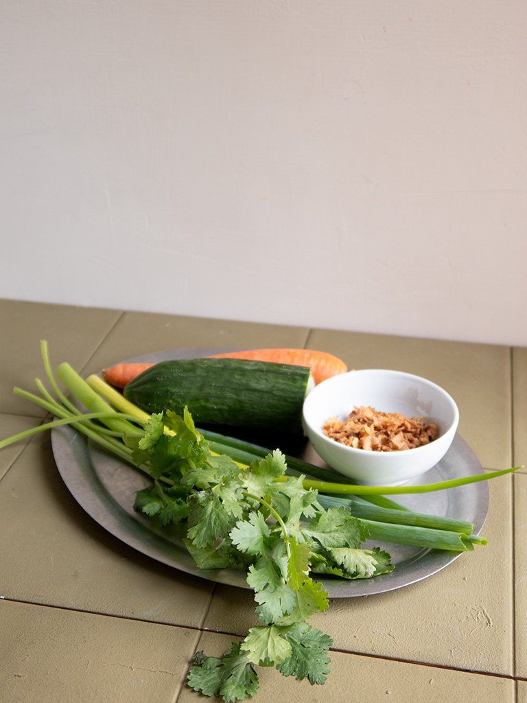 ingredientes para ensaladas de fideos vermicelli