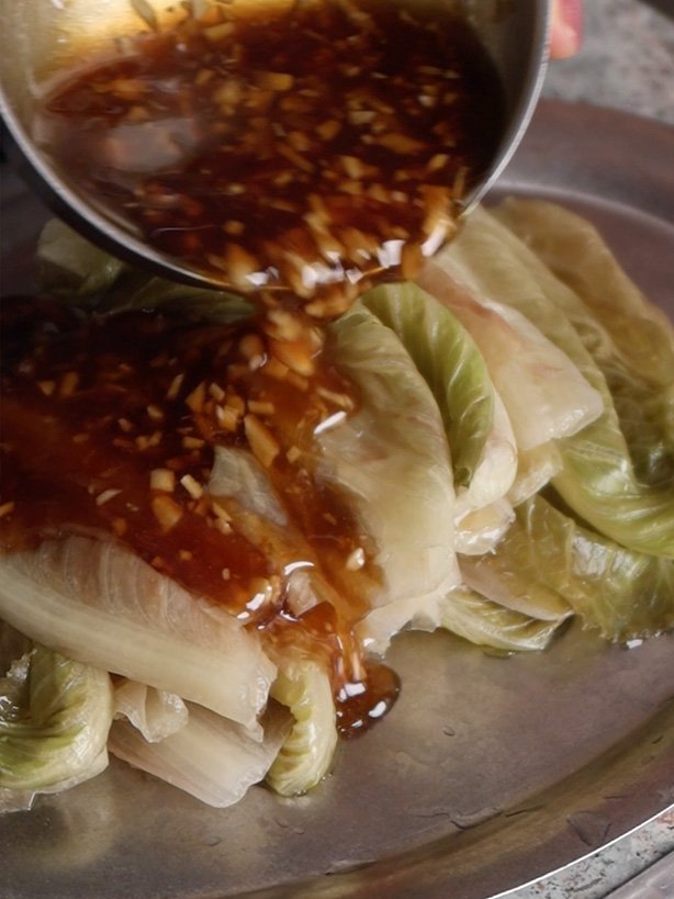 lechuga con salsa de ostras paso a paso1