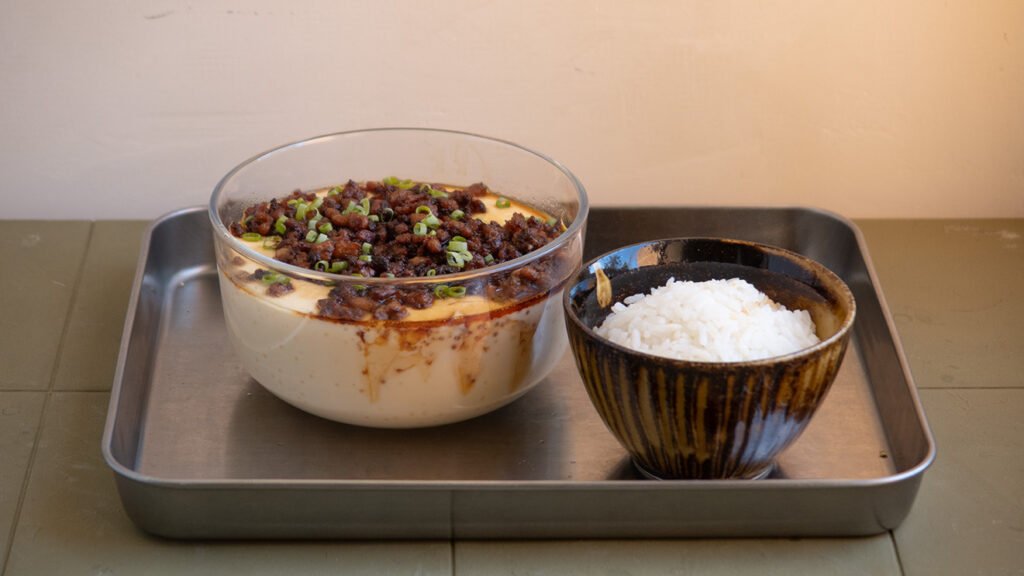 Huevo al vapor chino 1