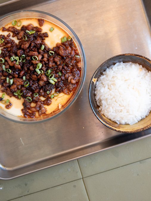 Huevo al vapor chino 4