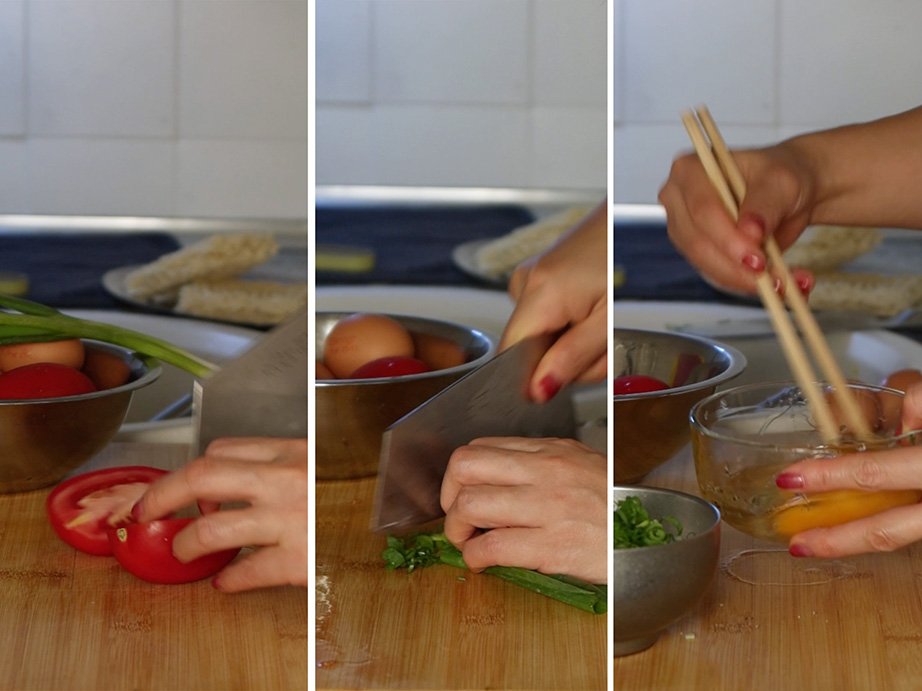 sopa de fideos con tomate y huevos 11