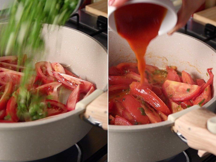 sopa de fideos con tomate y huevos 13