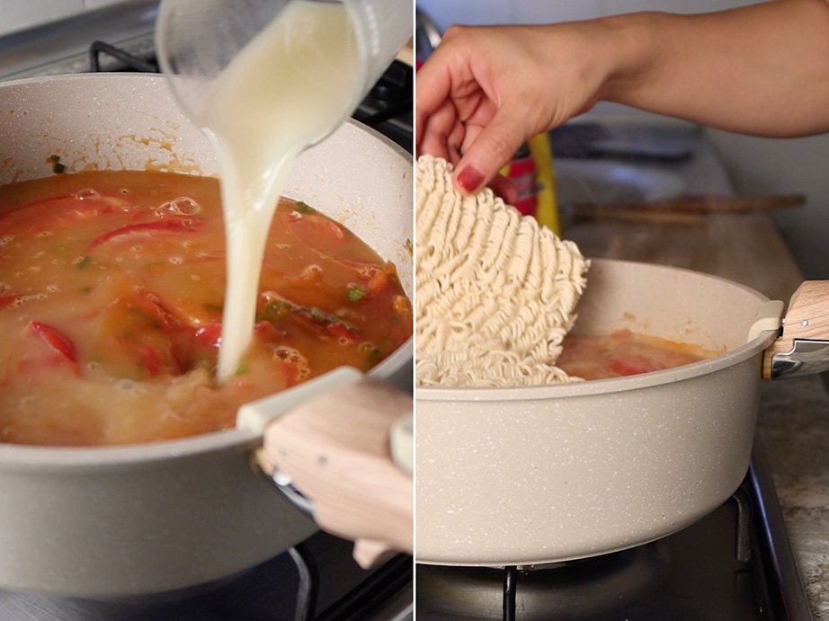 sopa de fideos con tomate y huevos 14