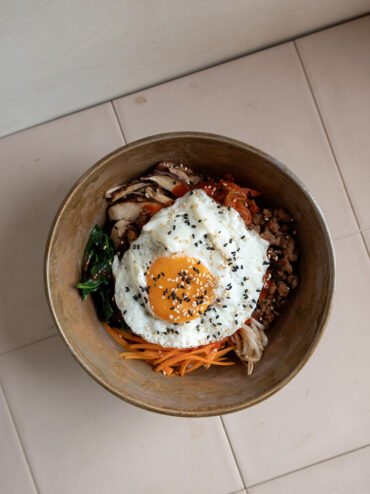 Receta de bibimbap coreano 12