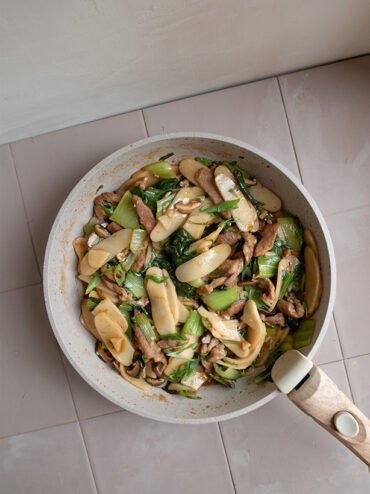 chao nian gao pastel de arroz chino 3