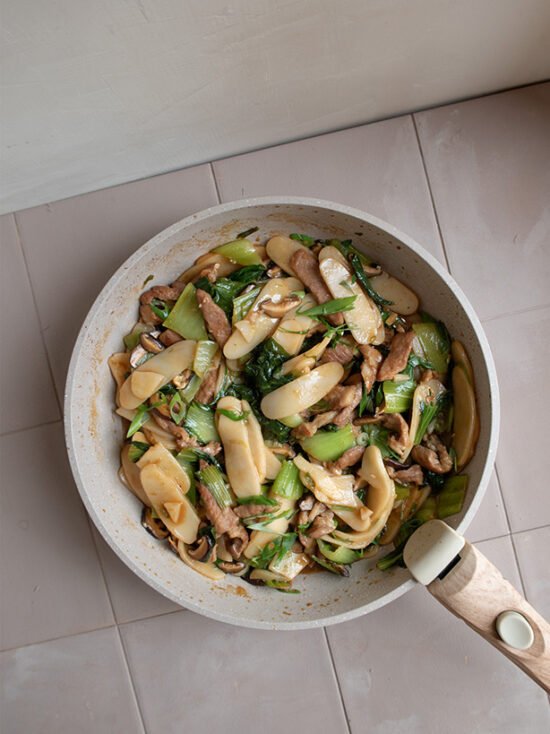 chao nian gao pastel de arroz chino 3