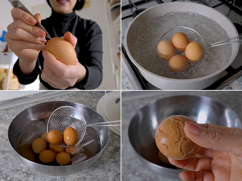 huevos marinados paso 2