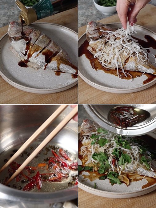 pescado al vapor estilo chino 13