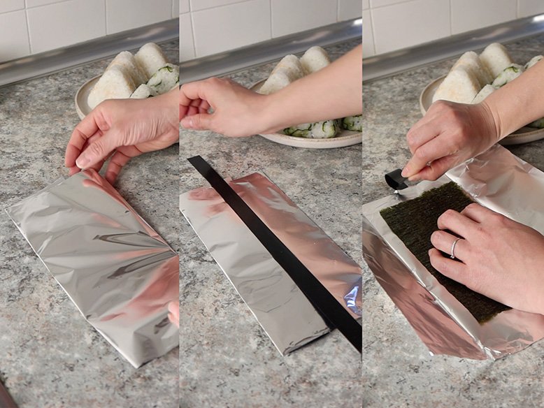 envoltorio para onigiri paso a paso 1