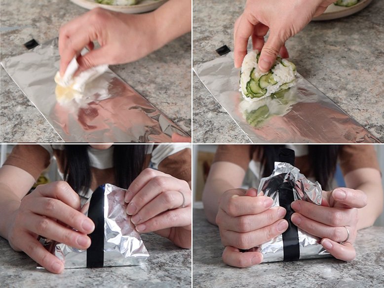 envoltorio para onigiri paso a paso 2