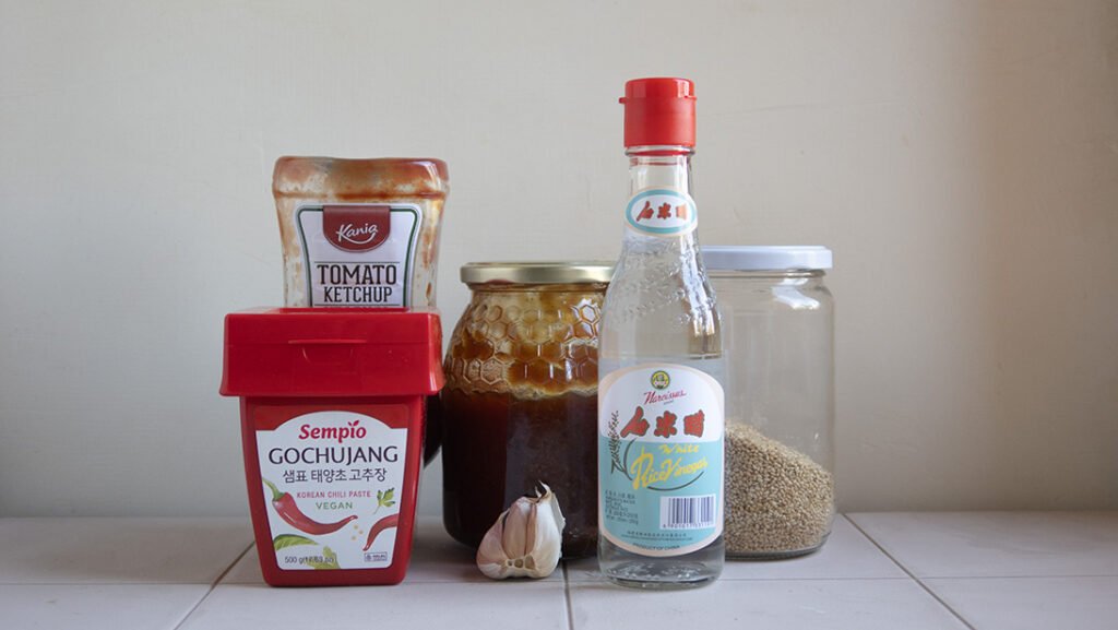 ingredientes para pollo frito coreano 1