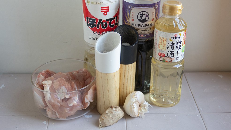 ingredientes para preparar karaage 1