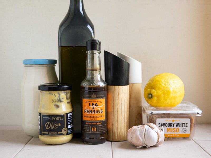 Ensalada césar de miso - Ingredientes