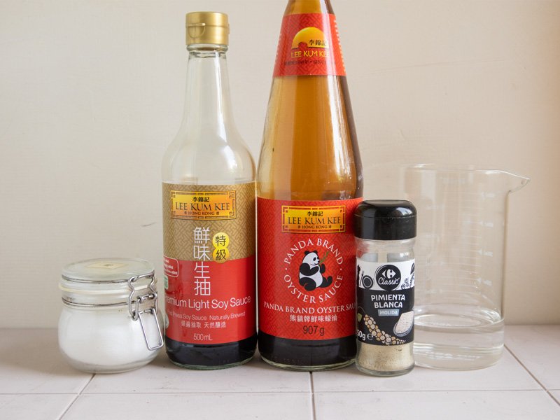 ingredientes guiso de tofu con salsa de soja