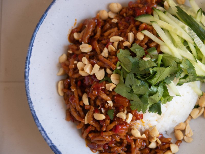 Arroz con carne en salsa gochujang 3