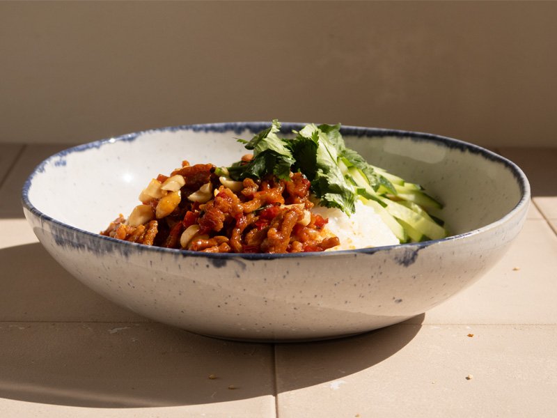 Arroz con carne en salsa gochujang 4