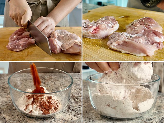 Hamburguesa de pollo con salsa de cohujang receta 1