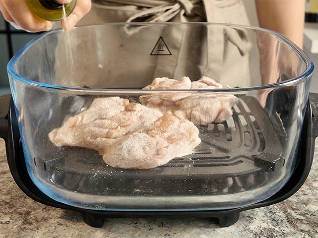 Hamburguesa de pollo con salsa de cohujang receta 2