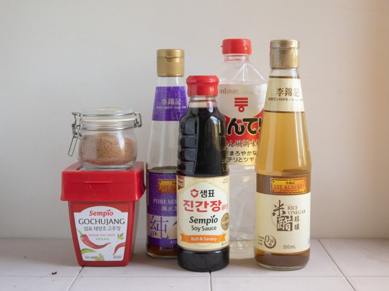Ingredientes Arroz con carne en salsa gochujang 1