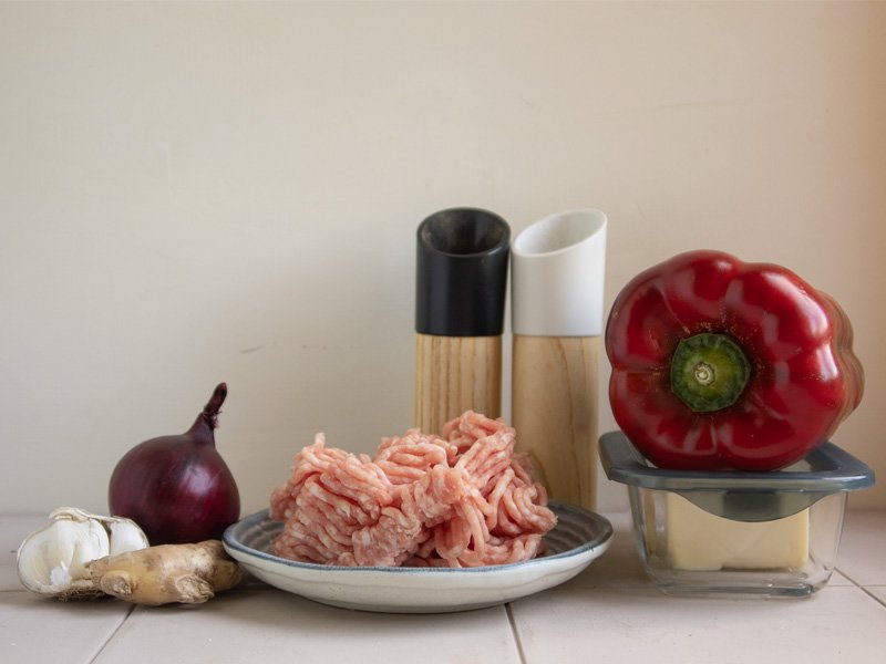 Ingredientes Arroz con carne en salsa gochujang 2