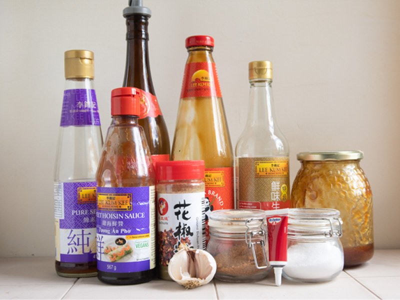 Ingredientes para preparar char siu