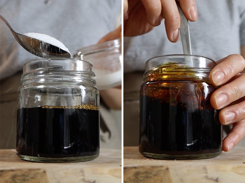 Cómo hacer fideos chinos con aceite de cebolleta paso a paso. la salsa