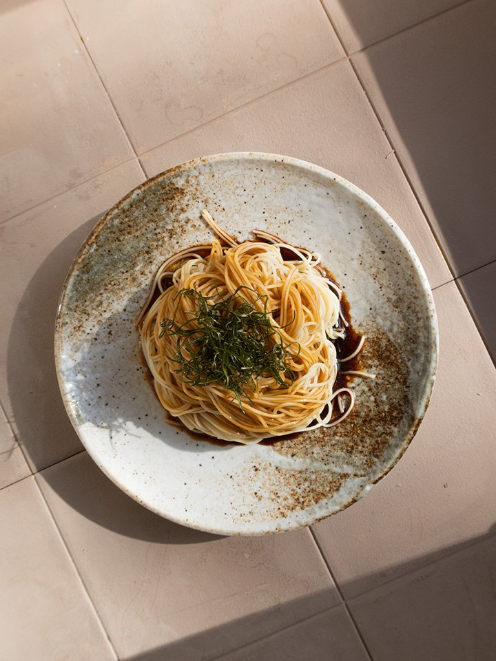 Fideos chinos con aceite de cebolleta y soja 1