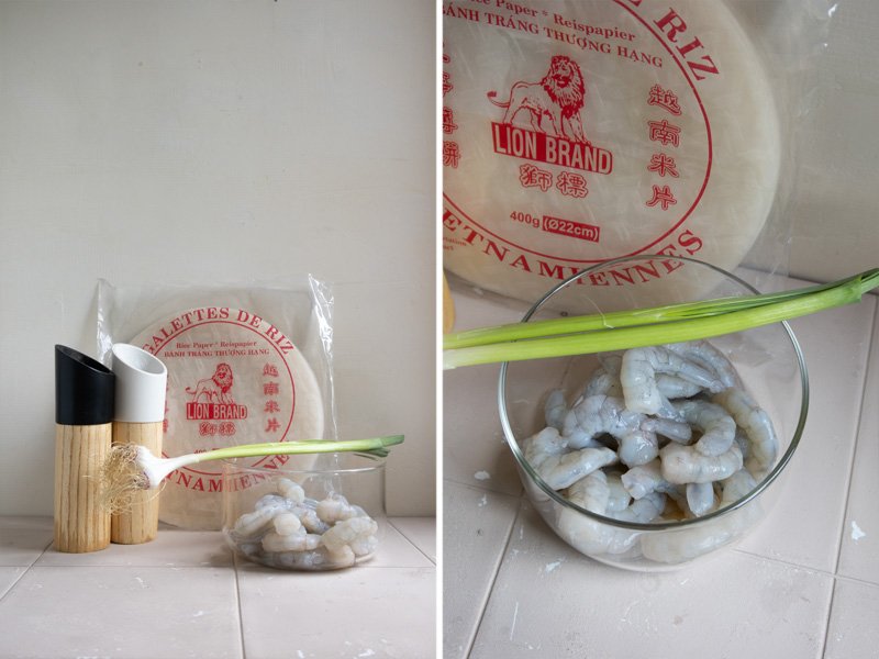 Ingredientes para preparar rollitos chinos estilo Chang Fen 1