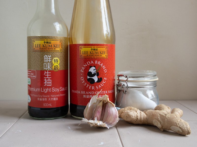Ingredientes para preparar rollitos chinos estilo Chang Fen